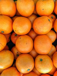 Full frame shot of oranges at market stall