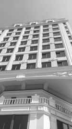 Low angle view of building against clear sky