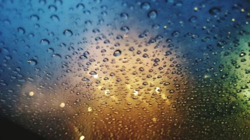 Raindrops on glass window