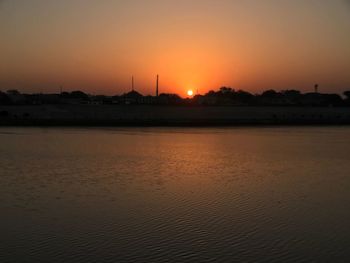 View of sea at sunset