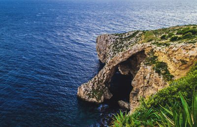 Rock formation on sea shore