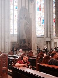 Group of people in temple