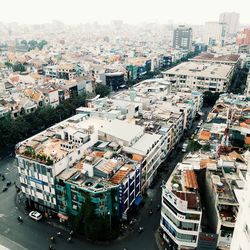 High angle view of cityscape