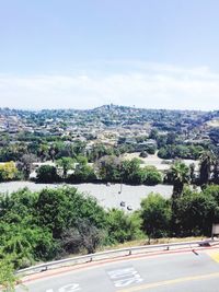 View of cityscape against the sky