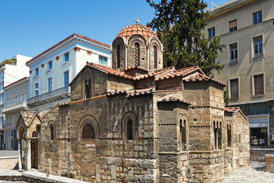 Low angle view of historic building against sky