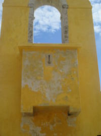 Low angle view of built structure against sky