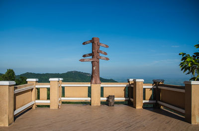 Scenic view of sea against blue sky