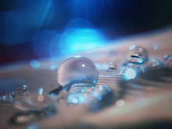 Close-up of bubbles in water