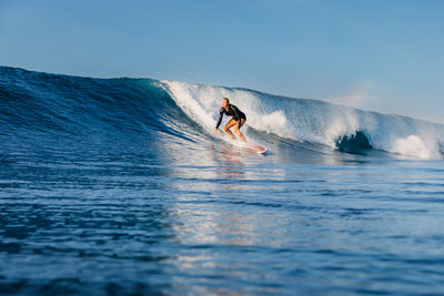 Man surfing in sea