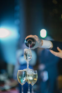 Close-up of wine glass