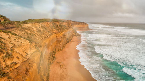 Panoramic view of beach against sky