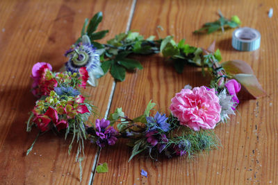 Close-up of wooden flower