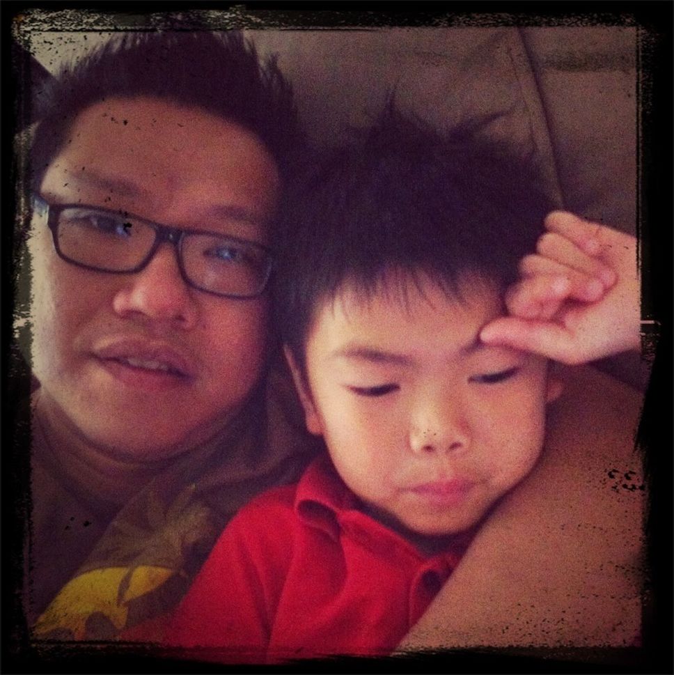 Loving my morning cuddle with my son