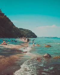 Group of people on beach