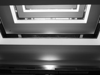 Low angle view of illuminated staircase