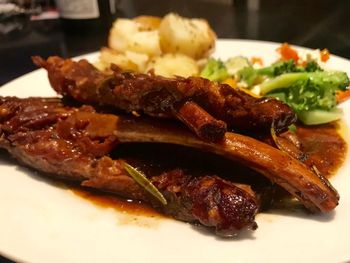 Close-up of food in plate