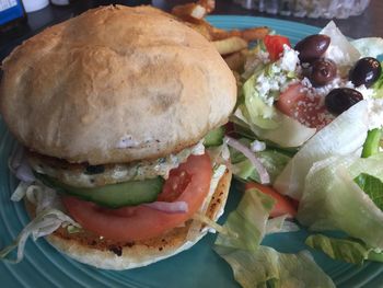 Close-up of served food