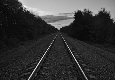 View of railroad tracks against sky