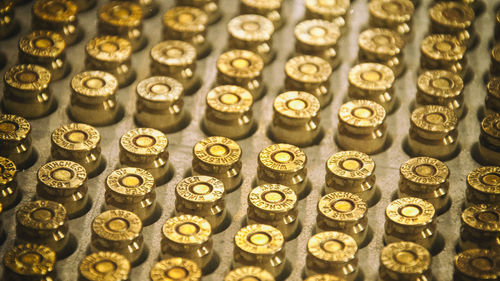 Full frame shot of bullets