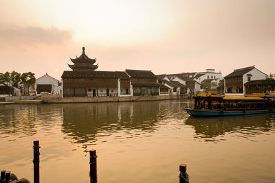 Canal in suzhou, jiangsu province, china, asia