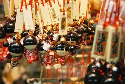 Traditional japanese wooden toy doll charms