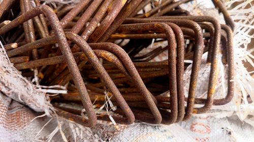 Close-up of rusty machine