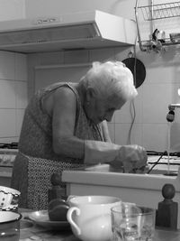 Man working in kitchen