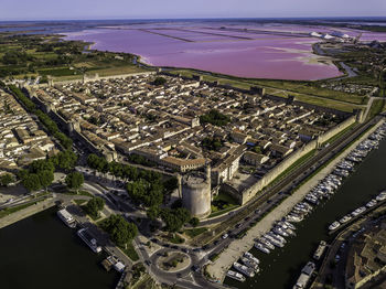 Aigues-mortes drone view