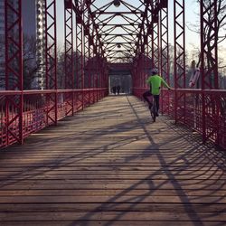 Footbridge over river