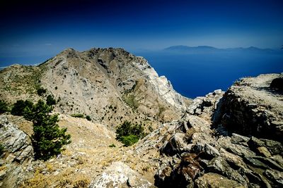 Scenic view of rocky mountains