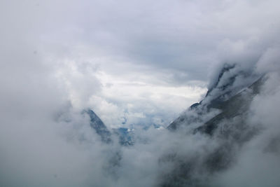 Aerial view of cloudy sky