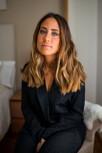 Portrait of gorgeous teen girl at home