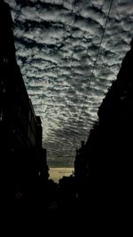 Low angle view of building against cloudy sky