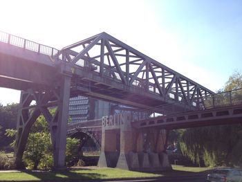 Low angle view of bridge against sky