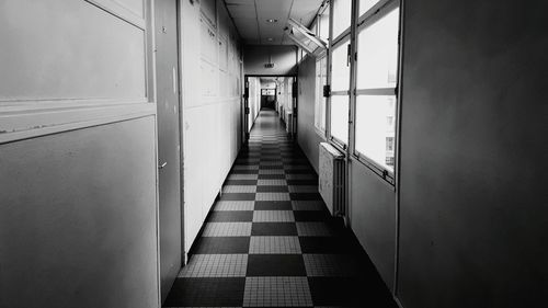 Empty passage of building