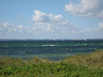 Scenic view of sea against sky