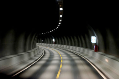 Empty illuminated tunnel