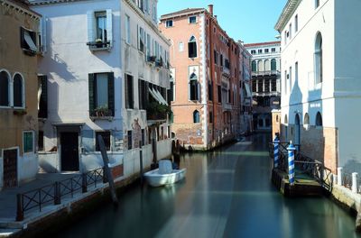 Canal amidst buildings in city