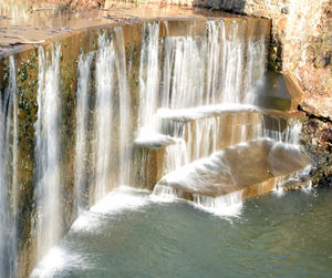 Scenic view of waterfall
