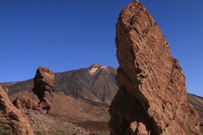 Rocks and mount teide