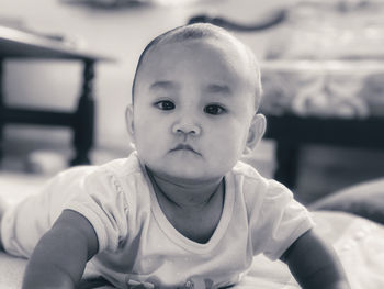 Close-up portrait of cute boy