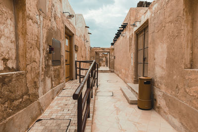 Narrow alley amidst buildings in city