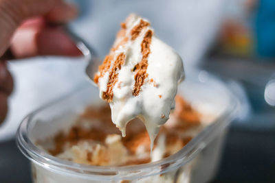 Close-up of ice cream