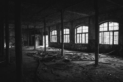 Interior of abandoned building