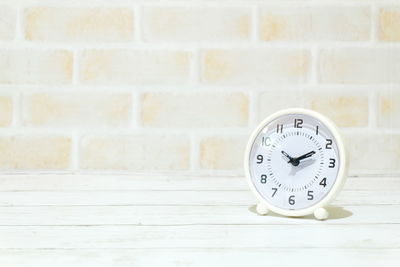 Clock on table