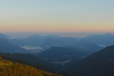 Mountain ranges with sky in background