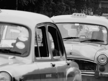 Close-up of car window