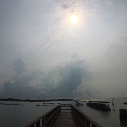 Scenic view of pier against sky