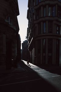 Street in city against sky