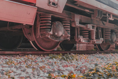 View of train at railroad track